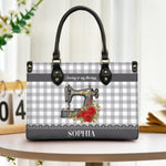 Sewing Is My Therapy Gift For Sewing Lovers, Tailors - Personalized Leather Bag 4