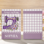 Sewing Journal, Custom Sewing Machine & Birth Flowers Gift For Sewing Lover , Tailors - Personalized Journal 4