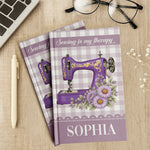 Sewing Journal, Custom Sewing Machine & Birth Flowers Gift For Sewing Lover , Tailors - Personalized Journal 7