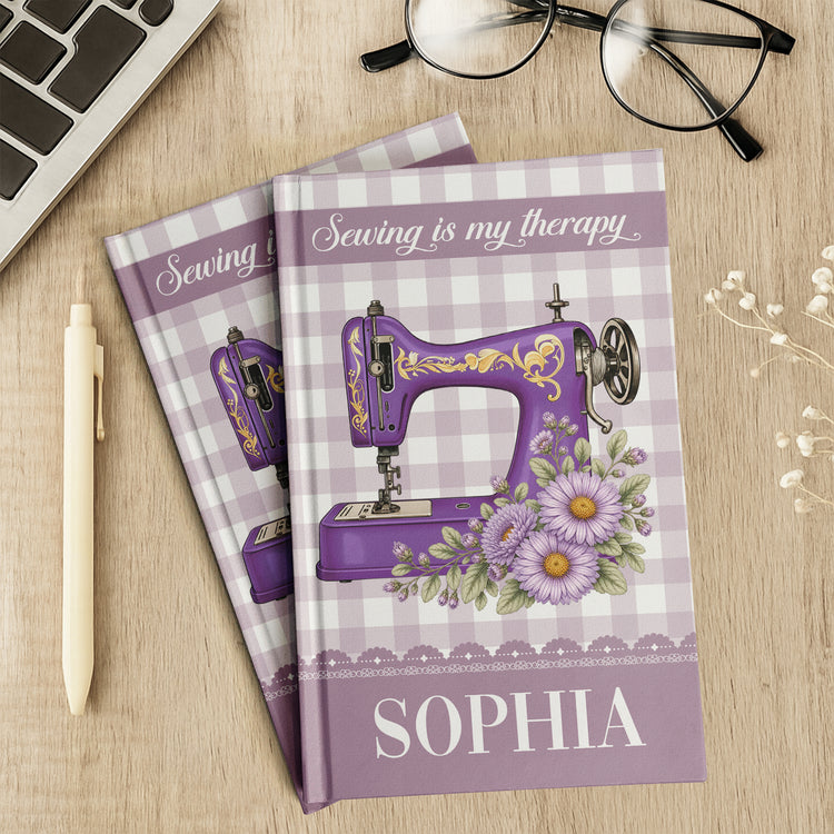 Sewing Journal, Custom Sewing Machine & Birth Flowers Gift For Sewing Lover , Tailors - Personalized Journal 7