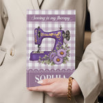 Sewing Journal, Custom Sewing Machine & Birth Flowers Gift For Sewing Lover , Tailors - Personalized Journal 8