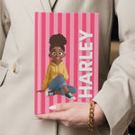 Shadow Text Style With Cute Cartoon Gift For Her Daughter Wife Girlfriend - Personalized Journal 2