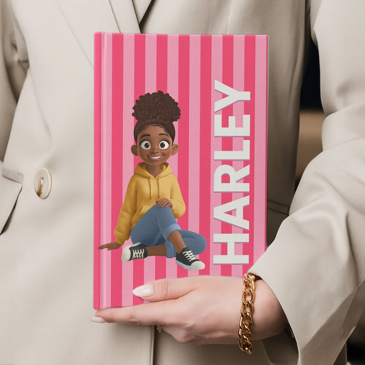 Shadow Text Style With Cute Cartoon Gift For Her Daughter Wife Girlfriend - Personalized Journal 2