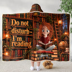 Shhh... I'm Reading - Funny Blanket For Book Lovers - Personalized Blanket 6