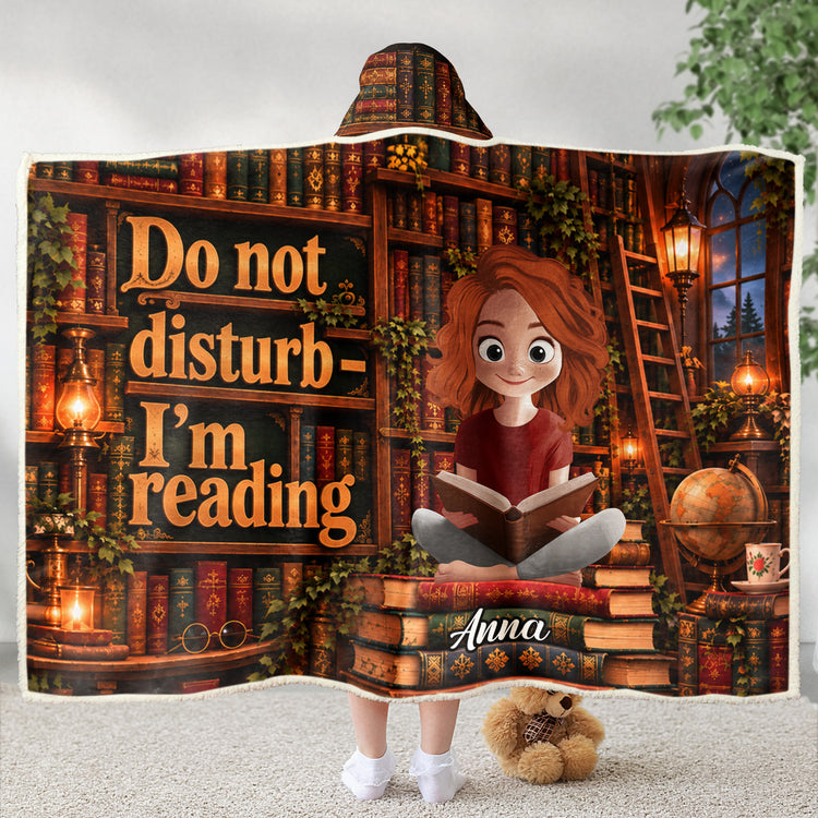 Shhh... I'm Reading - Funny Blanket For Book Lovers - Personalized Blanket 6