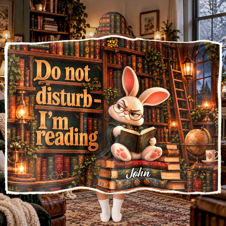 Shhh... I’m Reading - Funny Reading Blanket For Book Lovers - Personalized Blanket 7