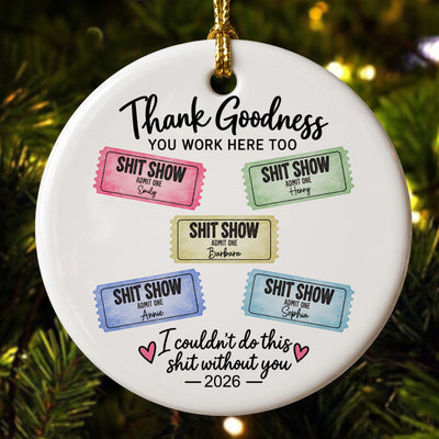Sht Show Funny Bulk Thank You Gift For Coworker - Personalized Ornament