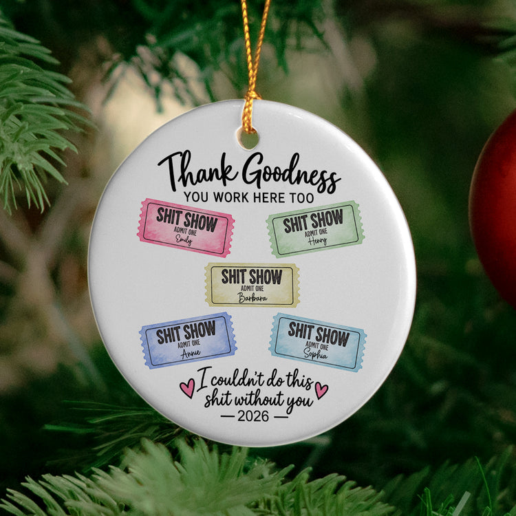 Sht Show Funny Bulk Thank You Gift For Coworker - Personalized Ornament 3