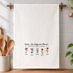 Sisters Are Different Flowers Gift For Her - Personalized Kitchen Towel 3