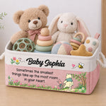 Smallest Things Baby Gift For Newborn Baby Shower - Personalized Storage Basket 2