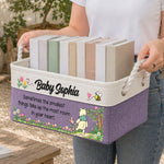 Smallest Things Baby Gift For Newborn Baby Shower - Personalized Storage Basket 3