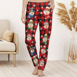 Snowman Christmas Pattern Gift For Family, Sibbings, Friends And Coworkers - Personalized Lounge Pants 3