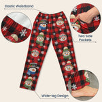 Snowman Christmas Pattern Gift For Family, Sibbings, Friends And Coworkers - Personalized Lounge Pants 7