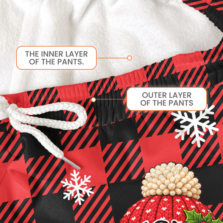 Snowman Christmas Pattern Gift For Family, Sibbings, Friends And Coworkers - Personalized Lounge Pants 8