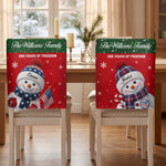 Snowman Family 250 Years Of Freedom - Personalized Chair Back Cover 2