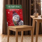 Snowman Family 250 Years Of Freedom - Personalized Chair Back Cover 3