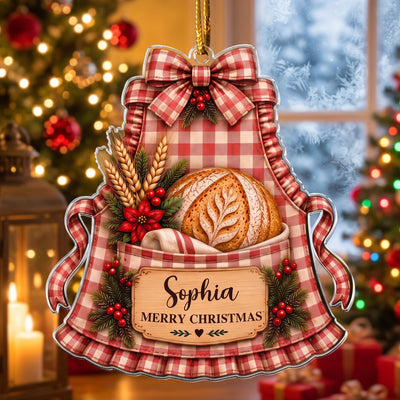 Sourdough Apron Christmas Ornament Gift For Sourdough Lovers Baking Lovers - Personalized Ornament