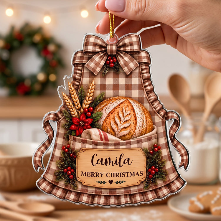 Sourdough Apron Christmas Ornament Gift For Sourdough Lovers Baking Lovers - Personalized Ornament 3