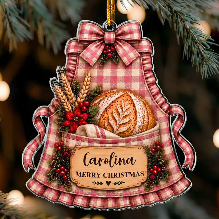 Sourdough Apron Christmas Ornament Gift For Sourdough Lovers Baking Lovers - Personalized Ornament 4