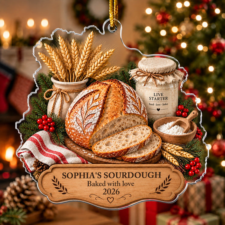 Sourdough Bread Ornament Gift For Sourdough Lovers Baking Lovers - Personalized Ornament 1
