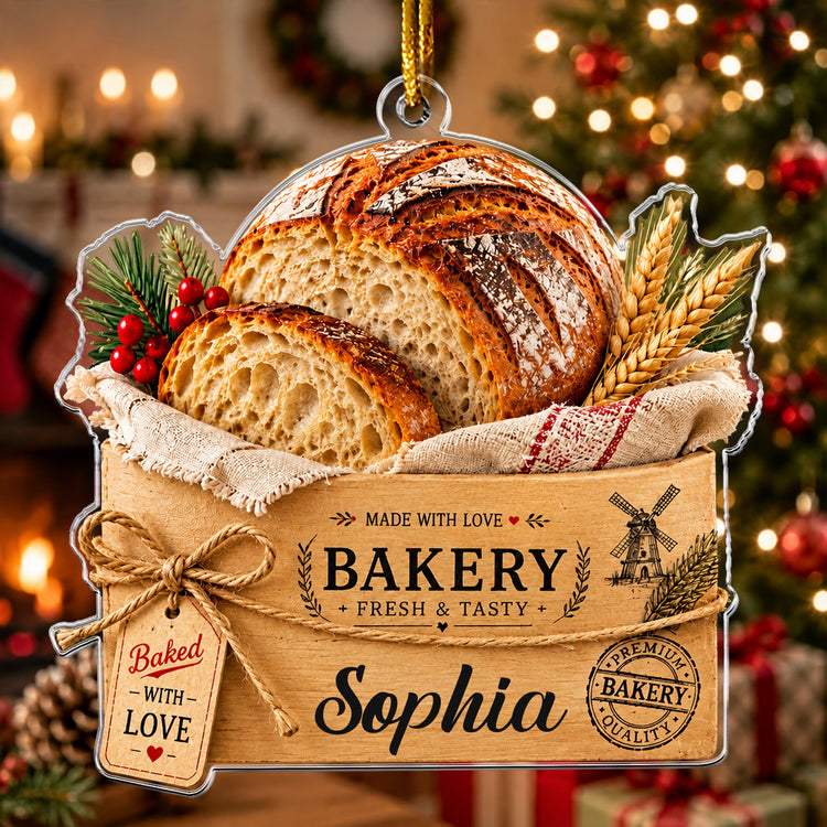 Sourdough Bread Ornament Gift For Sourdough Lovers Baking Lovers - Personalized Ornament 3