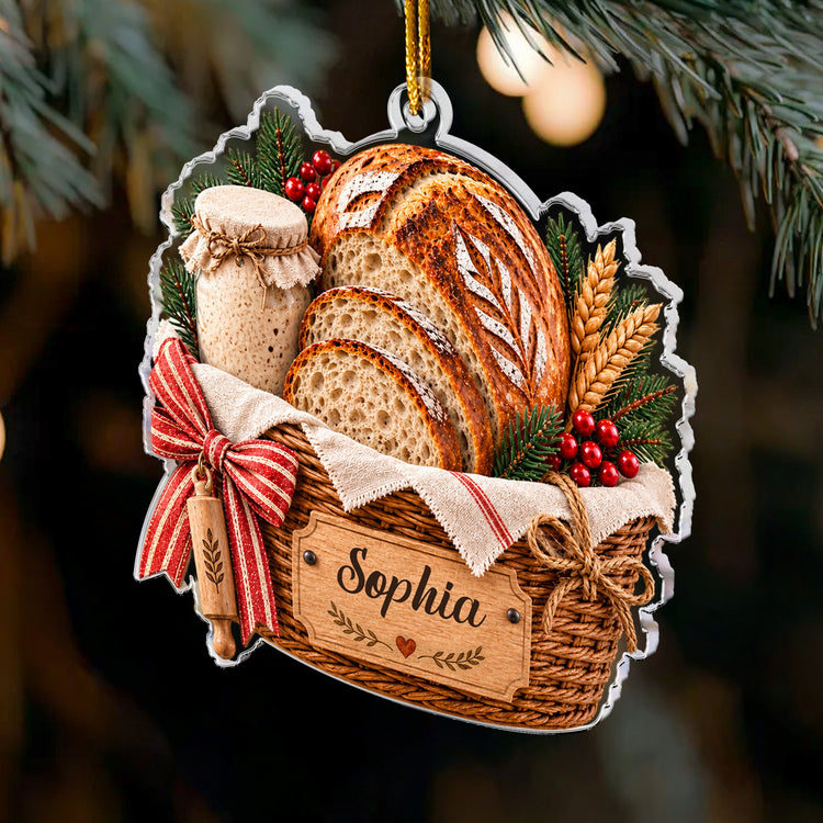 Sourdough Bread Ornament Gift For Sourdough Lovers Baking Lovers - Personalized Ornament 4