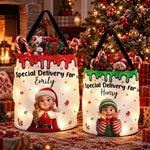 Special Delievery Kid Cartoon Version Christmas - Personalized Basket 2