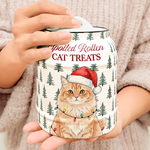 Spoiled Rotten Custom Pet Photo Watercolor Art Christmas - Personalized Cookie Jar 5