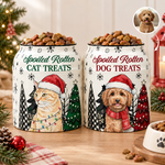 Spoiled Rotten Dog Treats Custom Pet Photo Watercolor Art - Personalized Cookie Jar 1