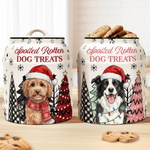 Spoiled Rotten Dog Treats Custom Pet Photo Watercolor Art - Personalized Cookie Jar 3