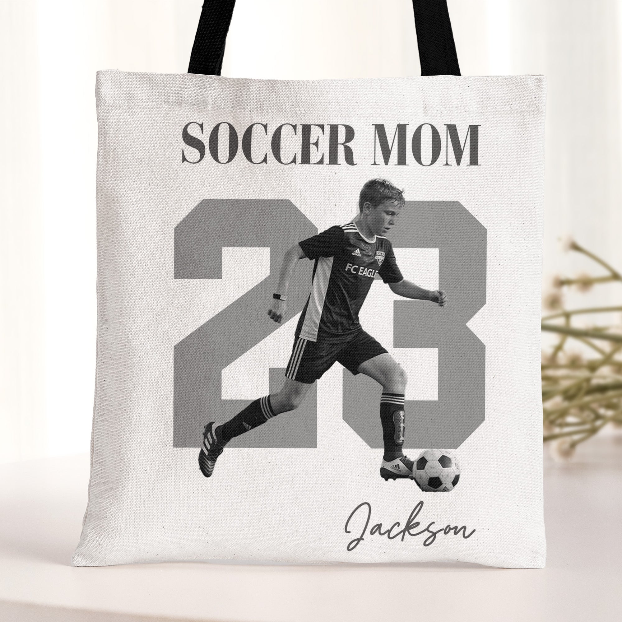 Sport Mom Vintage Photo - Personalized Tote Bag 1