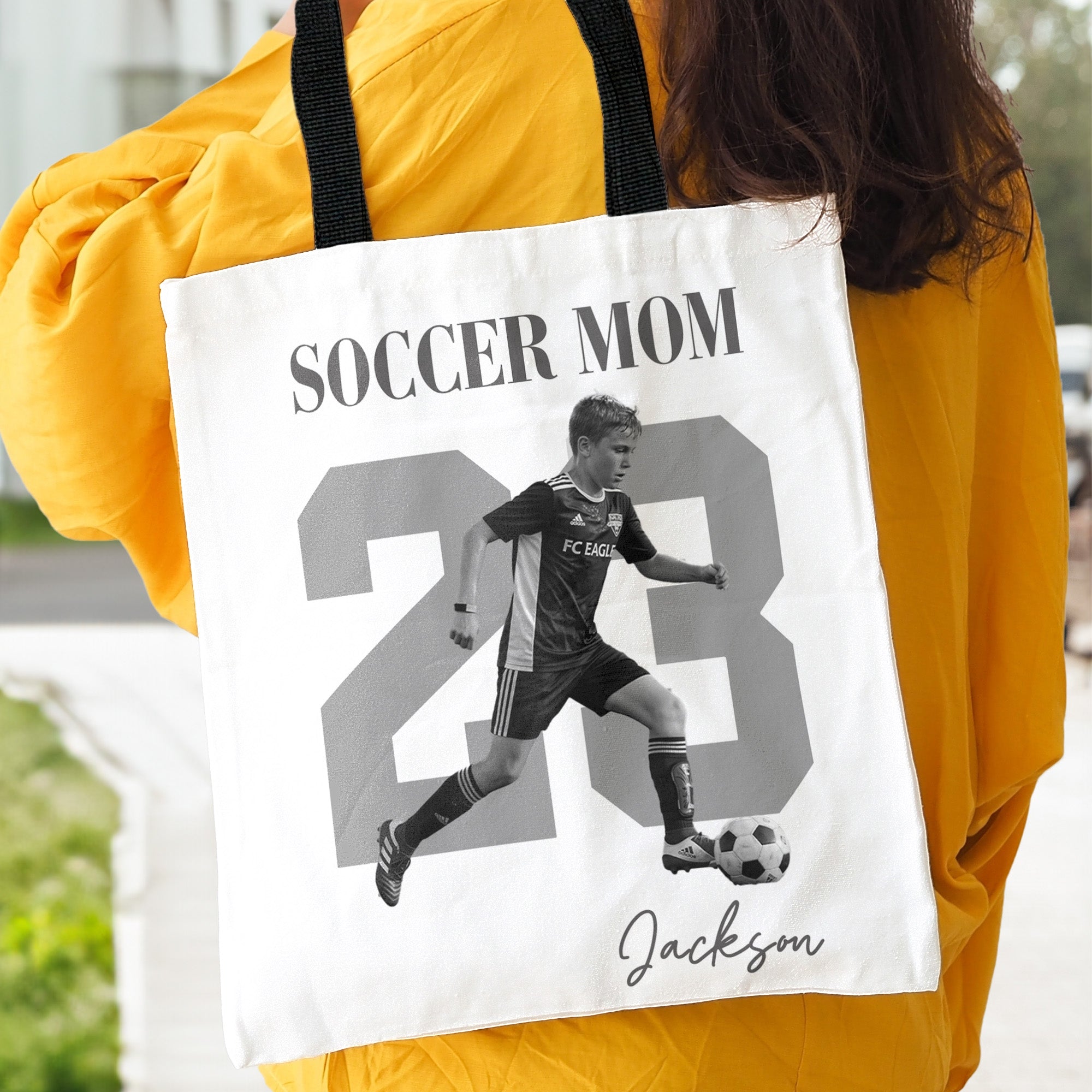 Sport Mom Vintage Photo - Personalized Tote Bag 3