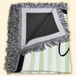 Stripe Blanket Custom Pet Poitrait Watercolor Art - Personalized Blanket 4