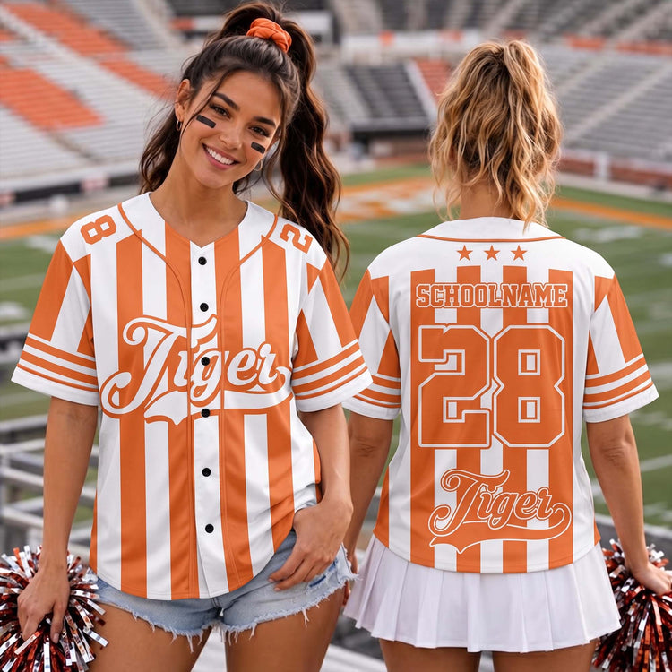Striped School Mascot Team Spirit Game Day - Personalized Shirt 2
