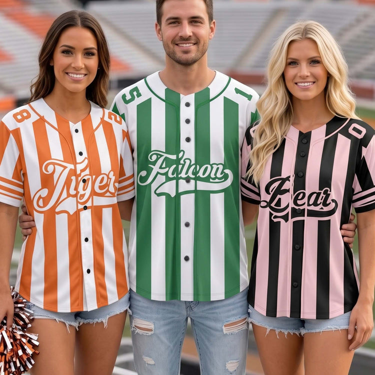 Striped School Mascot Team Spirit Game Day - Personalized Shirt 3