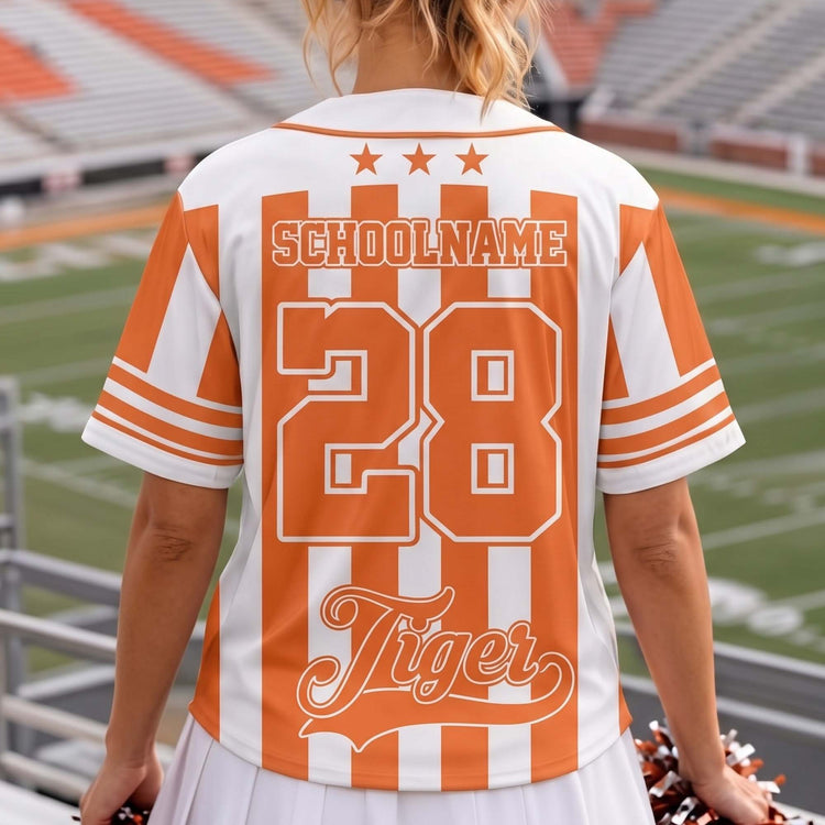 Striped School Mascot Team Spirit Game Day - Personalized Shirt 5