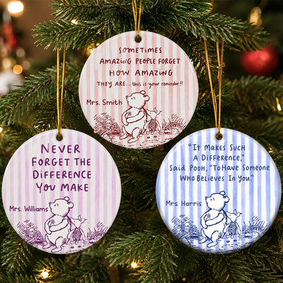 Teacher Appreciation Thank You Year End Gift - Personalized Ornament