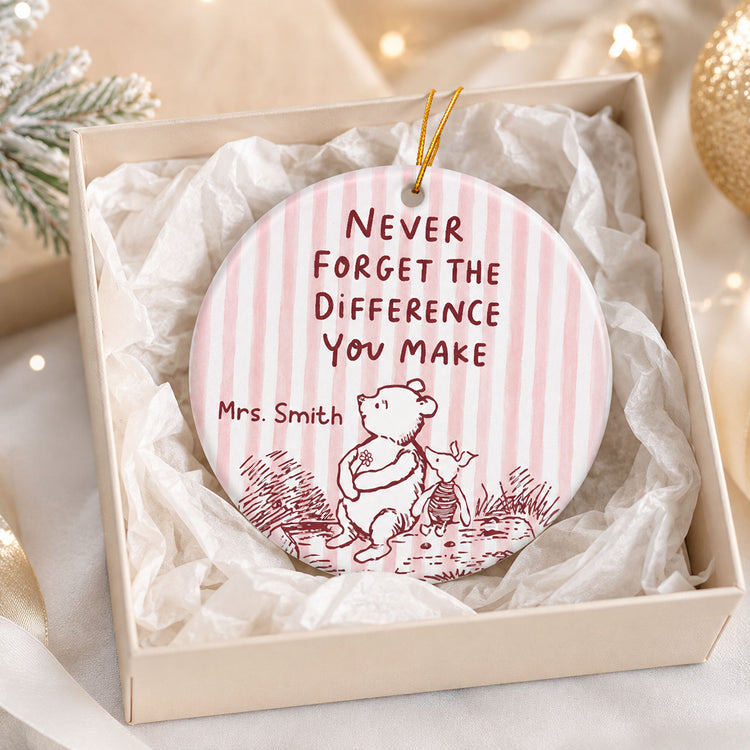 Teacher Appreciation Thank You Year End Gift - Personalized Ornament 2