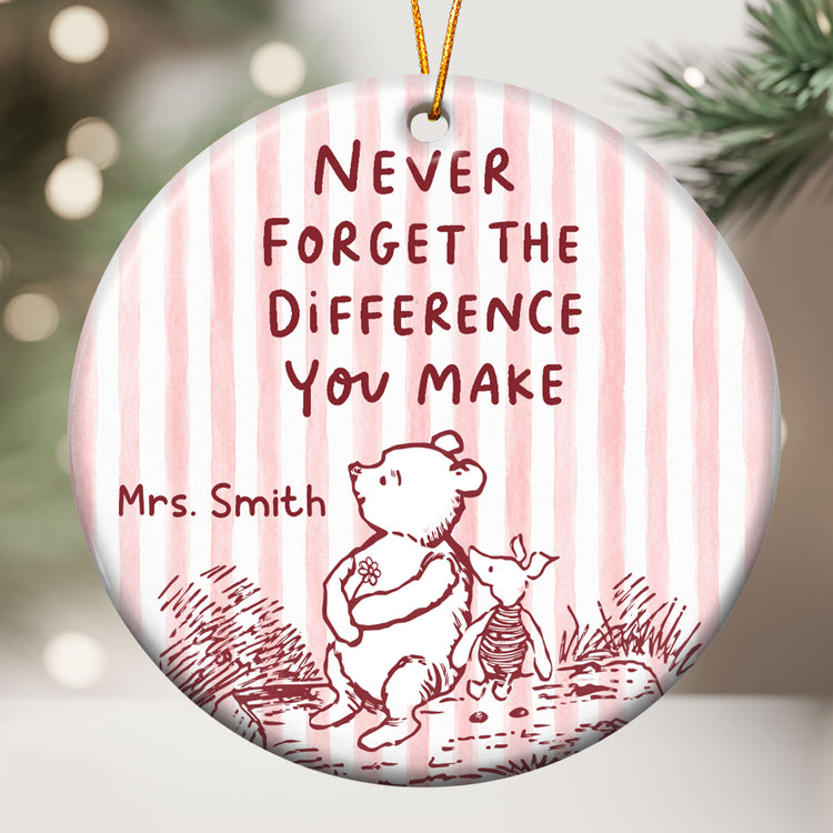 Teacher Appreciation Thank You Year End Gift - Personalized Ornament 3
