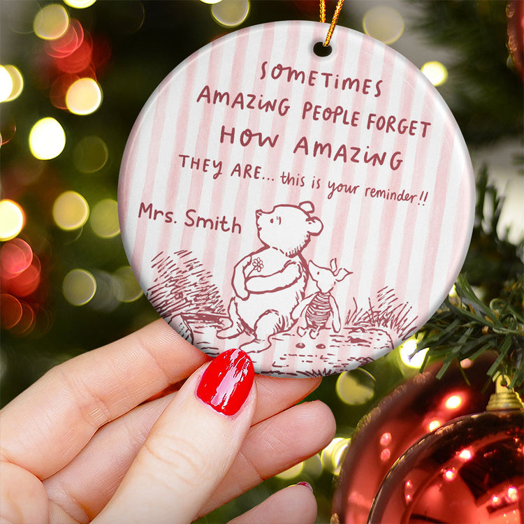 Teacher Appreciation Thank You Year End Gift - Personalized Ornament 4