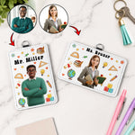 Teacher Cartoon Version - Personalized Badge Holder 1