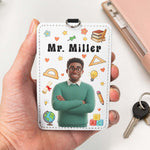Teacher Cartoon Version - Personalized Badge Holder 2