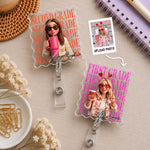 Teacher Custom Cartoon Style Gift For Teacher Coworkers - Personalized Acrylic Badge Reel 1