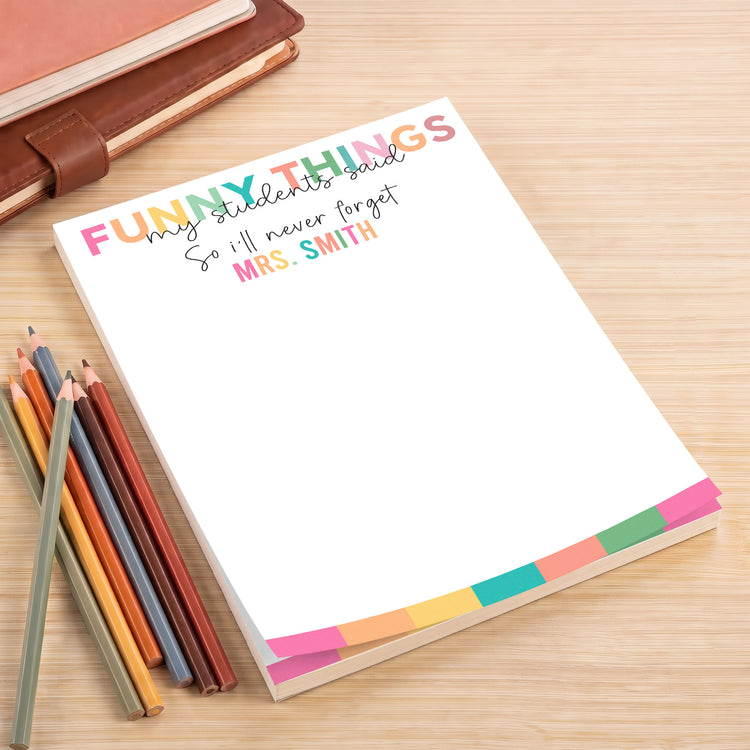 Teacher Note Thank You End Of Year Gift - Personalized Notepad 4