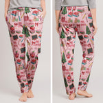 Teacher Pattern With Bow Custom Name - Personalized Lounge Pants 3