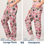 Teacher Pattern With Bow Custom Name - Personalized Lounge Pants 4