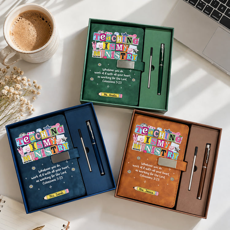 Teaching Is My Ministry Gift For Teacher - Personalized Notebook Set 1