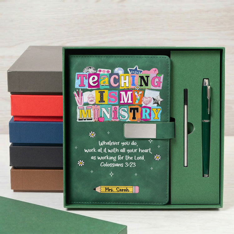 Teaching Is My Ministry Gift For Teacher - Personalized Notebook Set 6