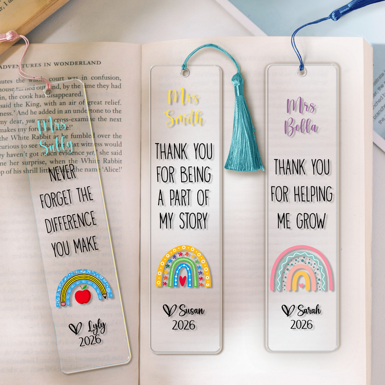 Thank You For Being A Part Of My Story Teacher Appreciation Gift - Custom Bookmark 1
