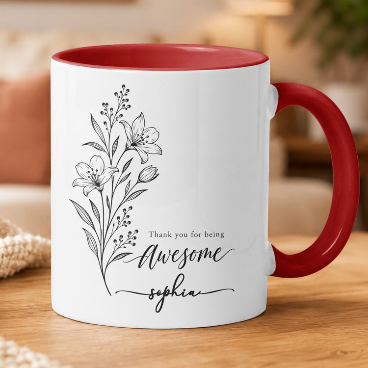 Thank You For Being Awesome Coworkers Employee Appreciation Gift Bulk - Personalized Mug 1
